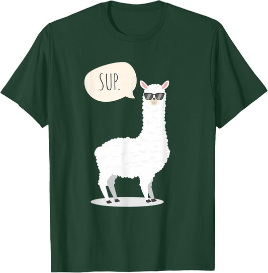 Sup No Drama Llama Alpaca T-Shirt - T-Shirt | Forest