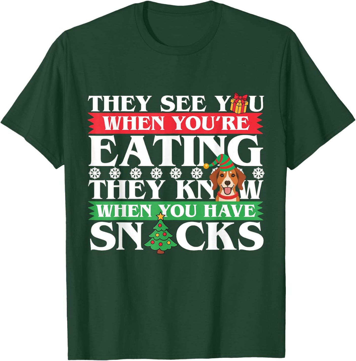 Beagle Christmas Shirt - Beagle Lover and Gifts T-Shirt - T-Shirt | Forest