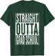 Funny Cool Grad School Graduation Gifts & Ideas Straight Outta Grad School Cool Advanced Degree Celebration T-Shirt - T-Shirt | Forest