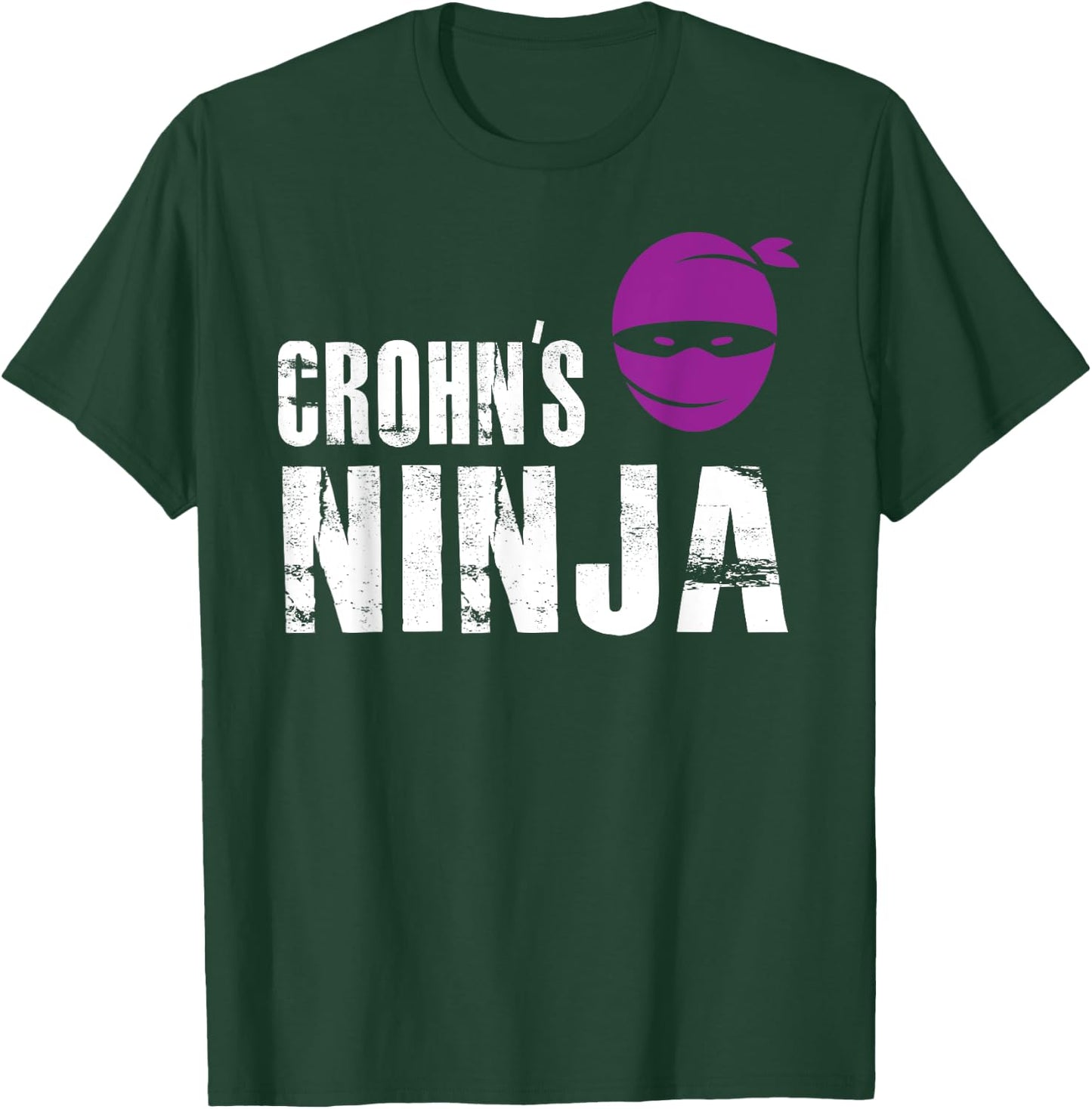 Crohn's Ninja - Support Awareness Fighter T-Shirt - T-Shirt | Forest