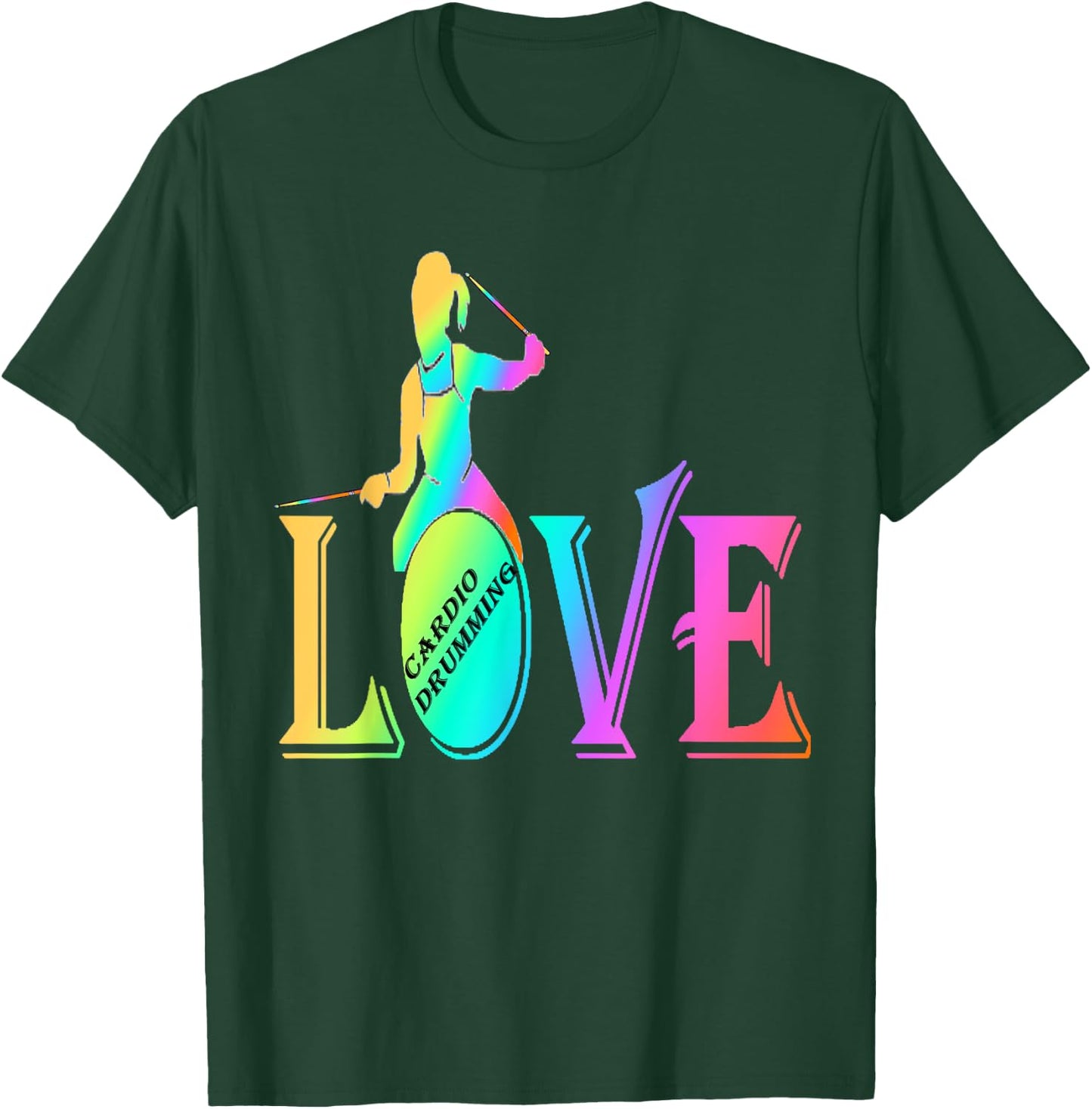 Cardio and gym colored shirt love cardio drumming T-Shirt - T-Shirt | Forest