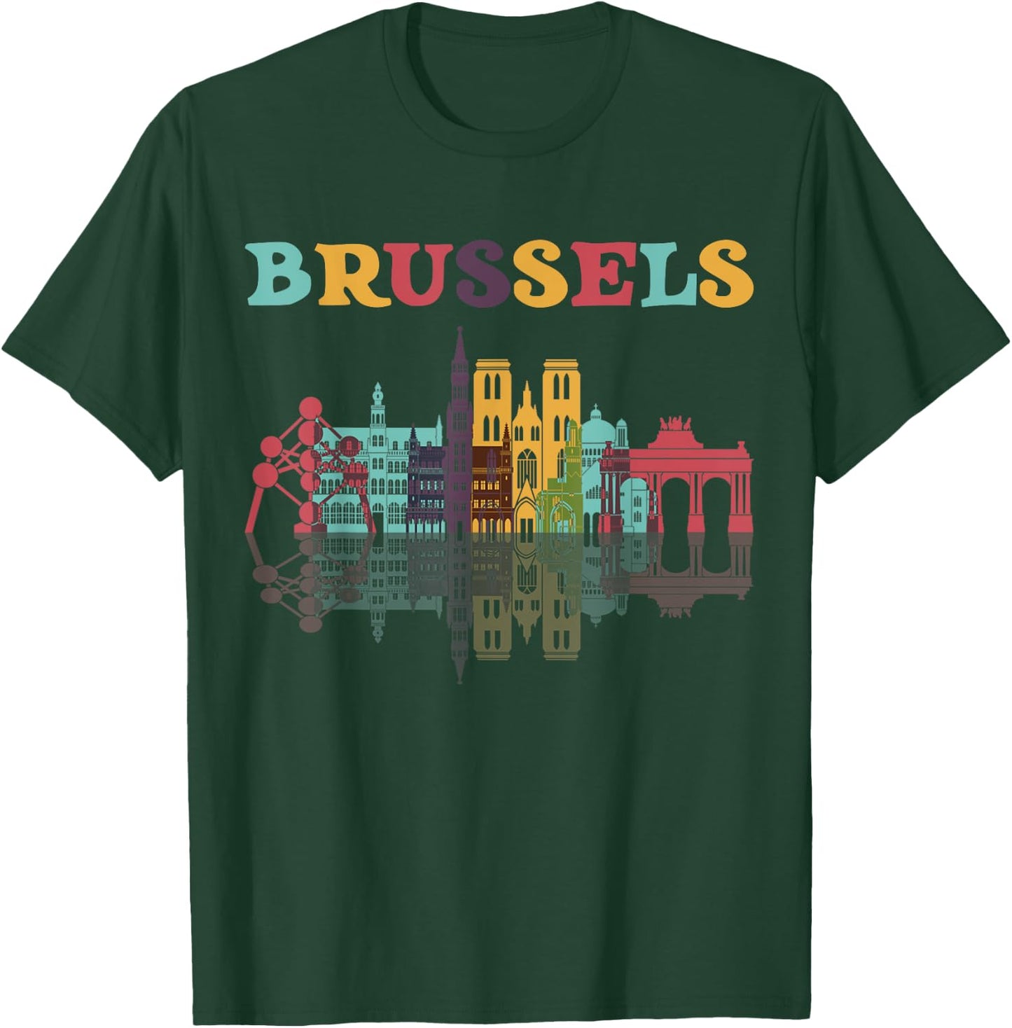 Belgium Brussels Travel Family Vacation Europian Trip Shirt T-Shirt - T-Shirt | Forest