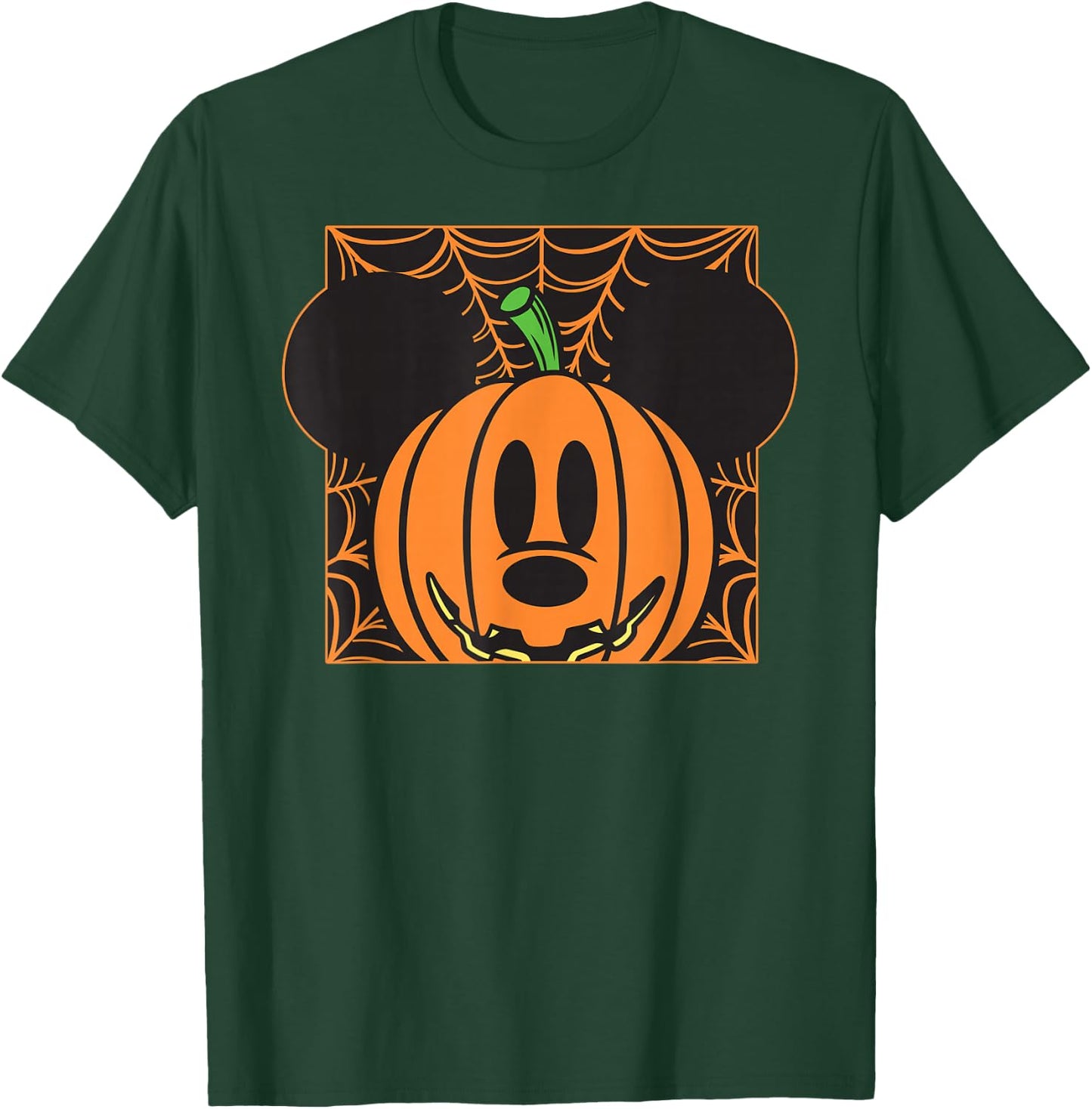 Disney - Mickey Mouse Pumpkin Web Halloween T-Shirt - T-Shirt | Forest