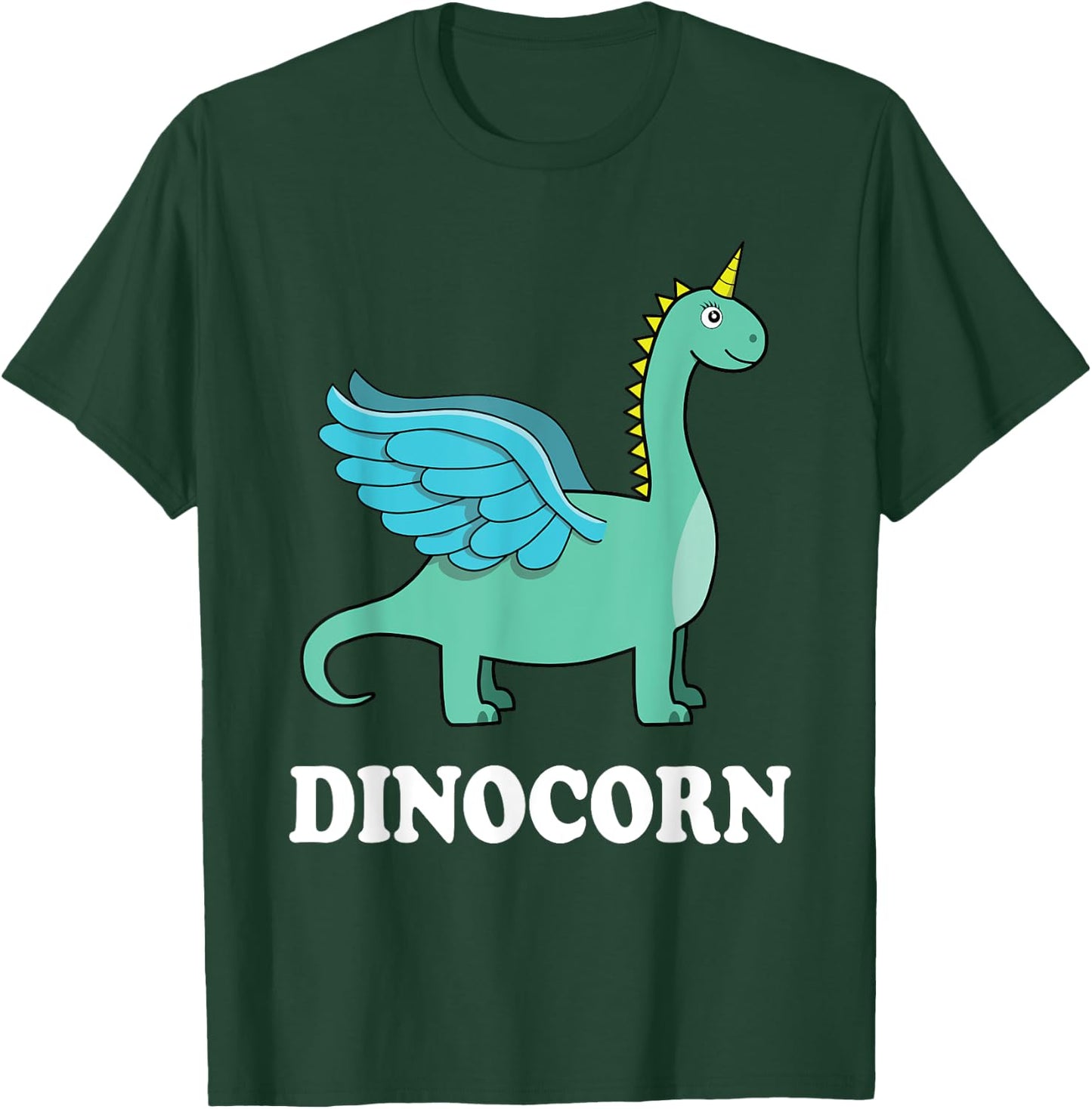 Dinocorn Shirt Dinosaur Unicorn with wings | girls boys gift T-Shirt - T-Shirt | Forest