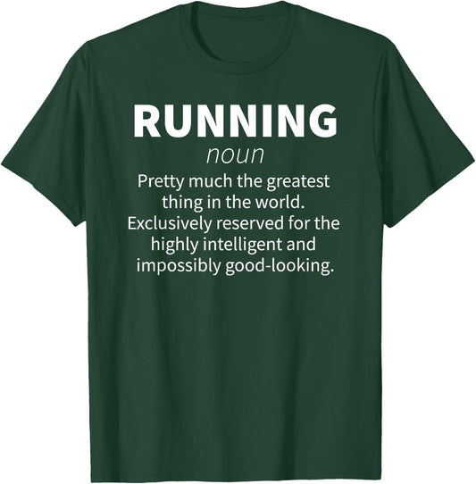 Running Funny Definition Funny 5k Marathon Runner Gift T-Shirt - T-Shirt | Forest