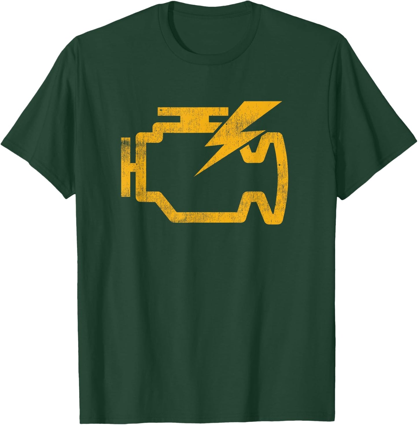 Vintage MECHANICS check Engine lights on Garage T-Shirt - T-Shirt | Forest
