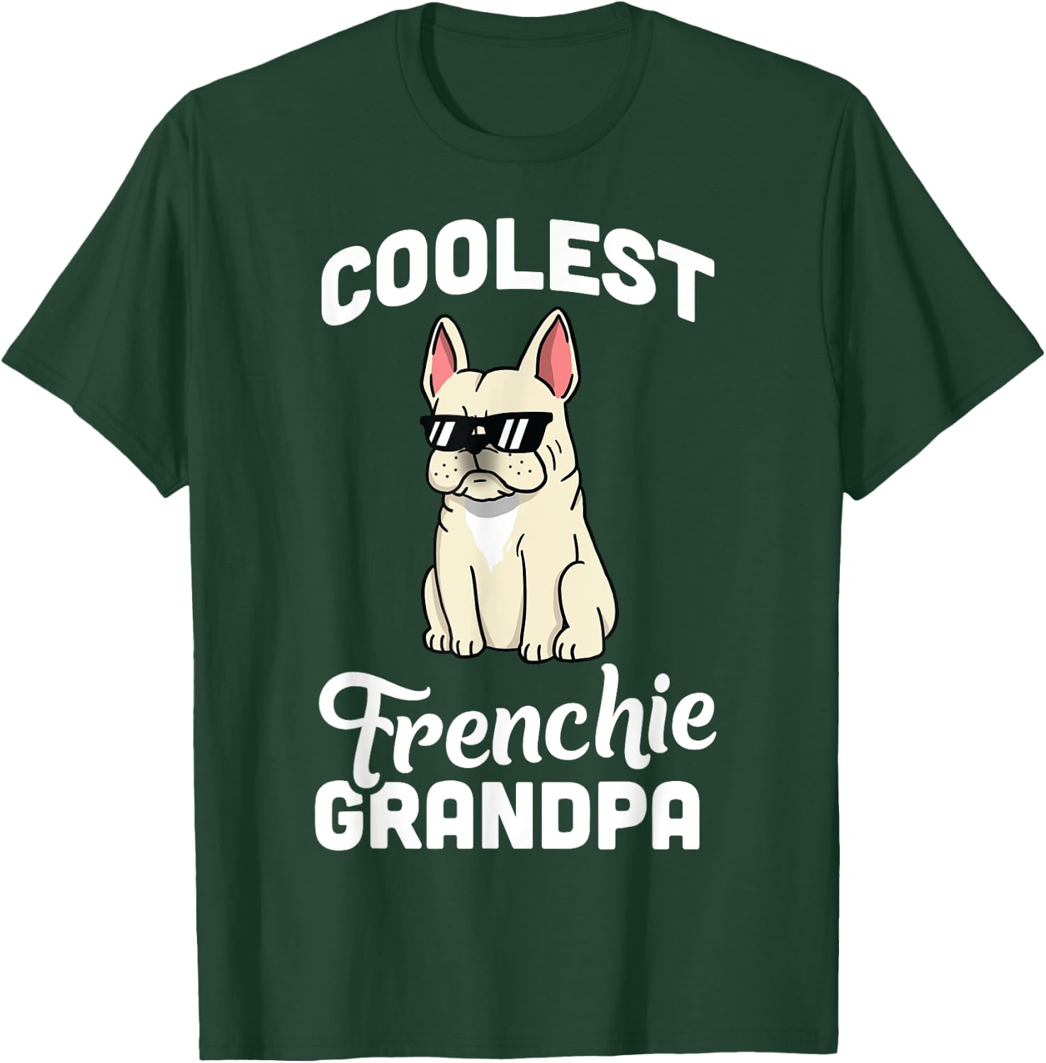 Coolest Cream French Bulldog Grandpa Dog Shirt Men Women Girls Kids T-Shirt - T-Shirt | Forest