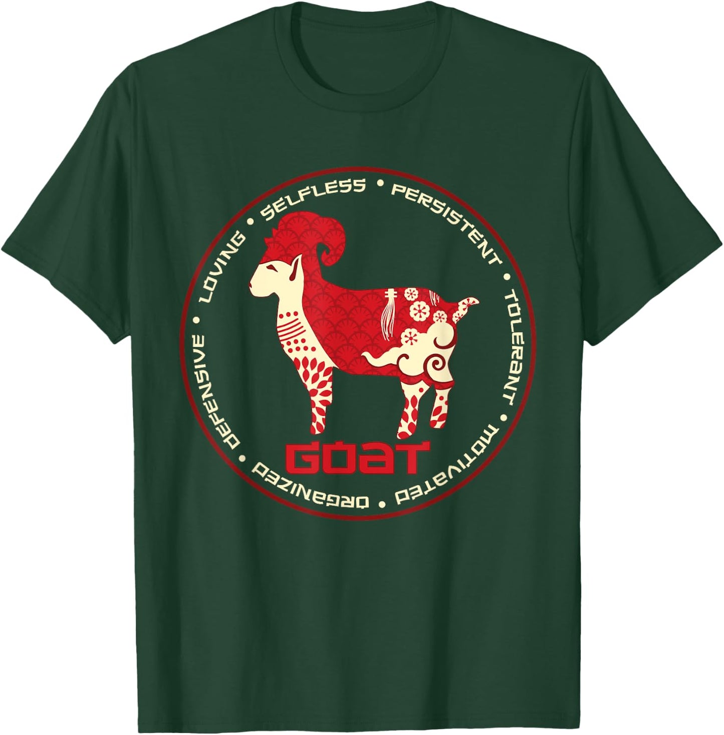 Chinese Zodiac Year of the Goat Astrology Horoscope Zodiac T-Shirt - T-Shirt | Forest