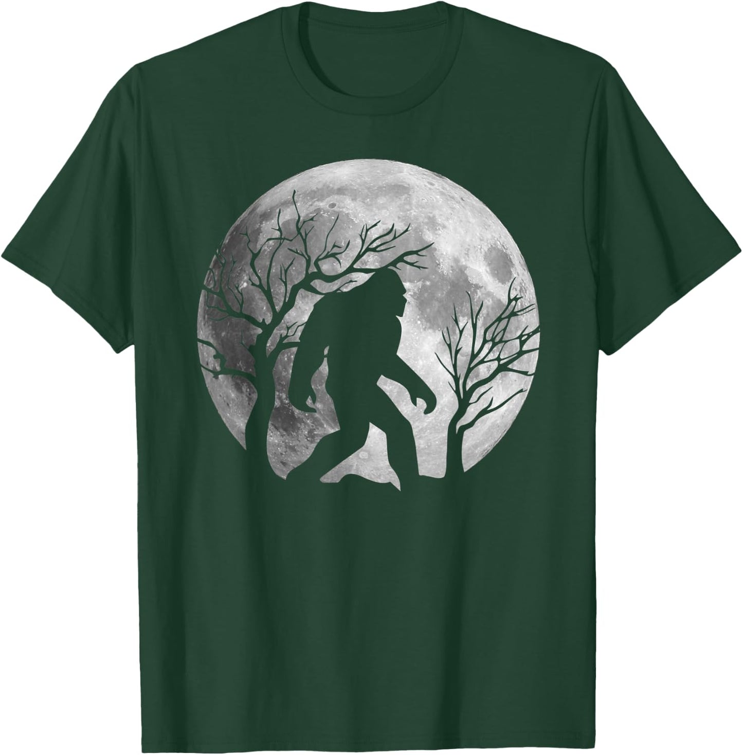 Bigfoot Halloween Sasquatch Full moon Yeti Funny T-Shirt - T-Shirt | Forest