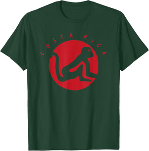 Costa Rica Red Tribal Monkey Souvenir T-Shirt - T-Shirt | Forest