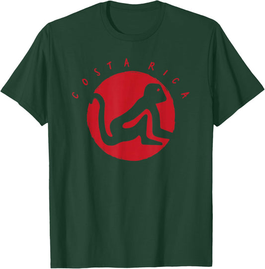 Costa Rica Red Tribal Monkey Souvenir T-Shirt - T-Shirt | Forest