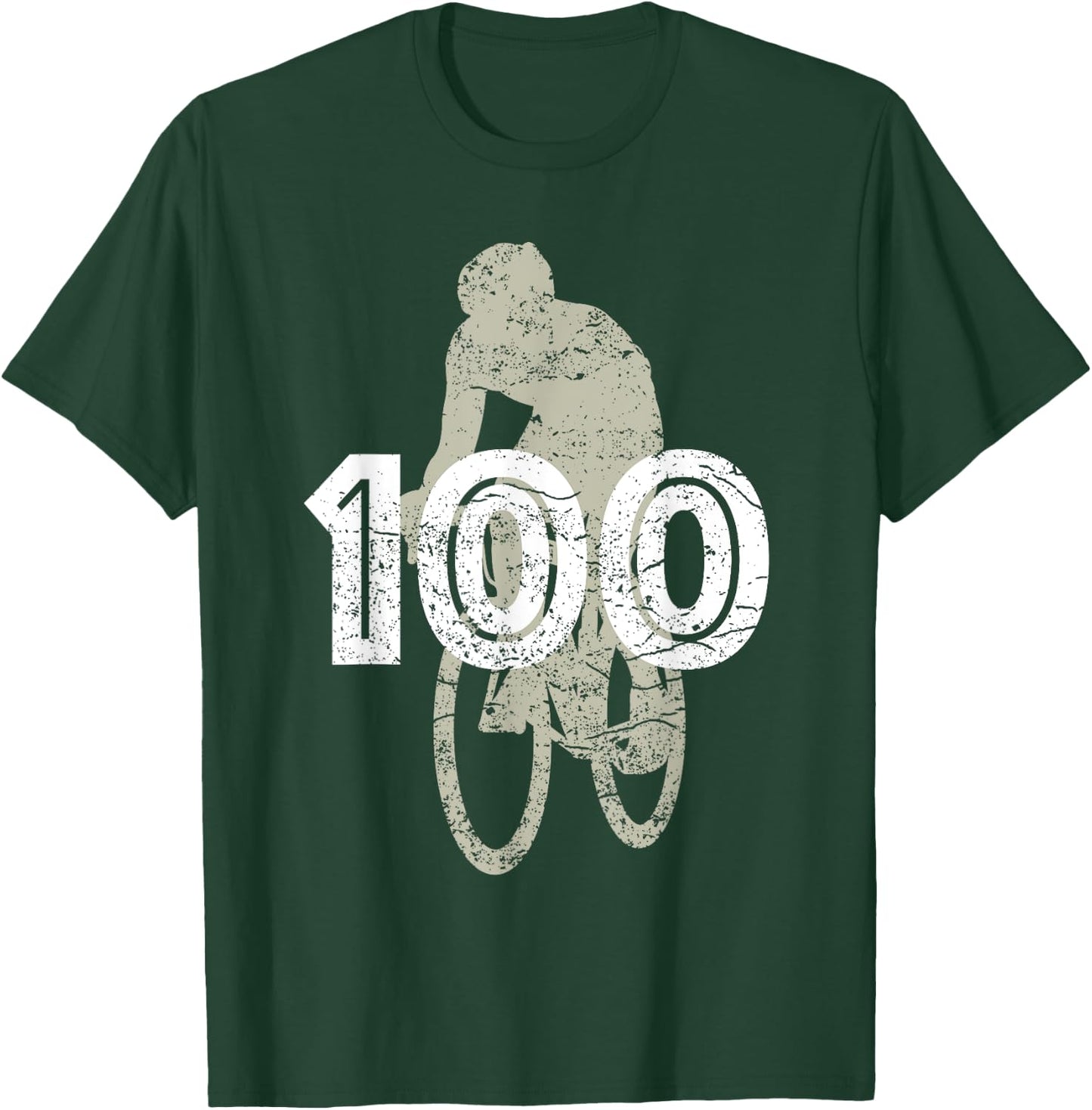 Cycling 100 Miles for the cyclist that rides a bike T-Shirt - T-Shirt | Forest
