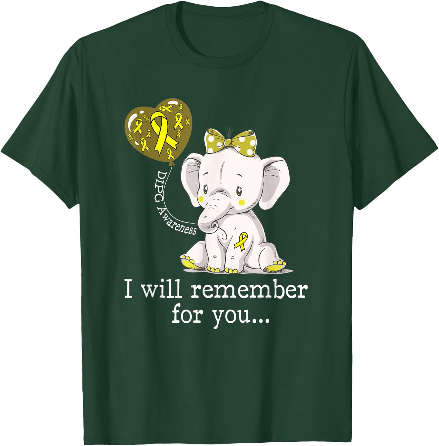 DIPG Awareness Elephant T-Shirt - T-Shirt | Forest