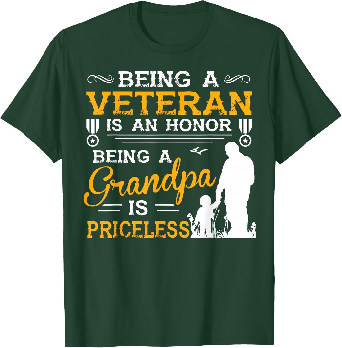 Veteran Grandpa Gift Grandfather T-Shirt - T-Shirt | Forest