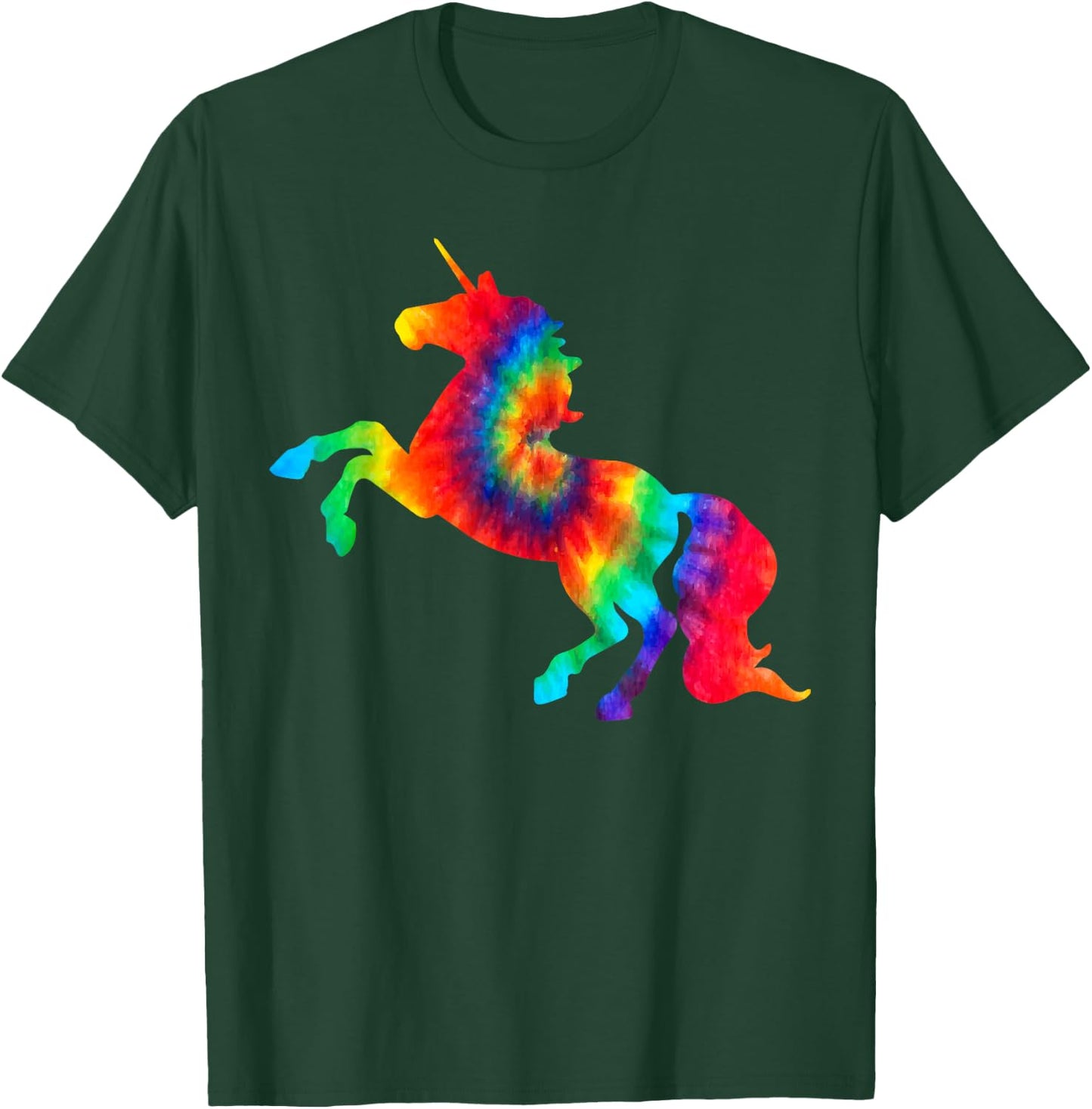 Cool Unicorn Tie Dye Gift Funny Boys And Girls T-Shirt - T-Shirt | Forest