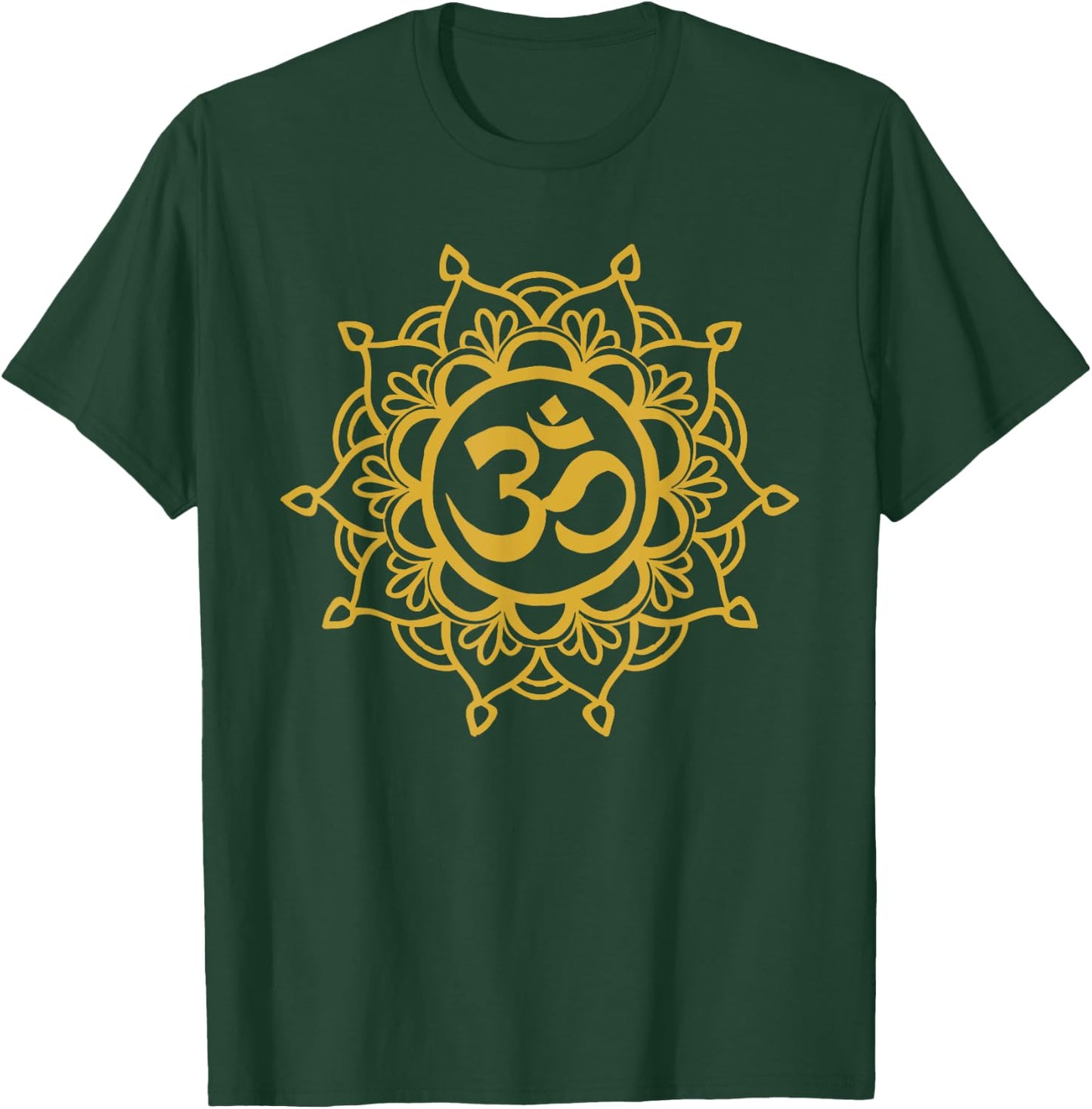 Aum Mandala Retro Om Hinduism Symbol Sacred Geometry Gift T-Shirt - T-Shirt | Forest