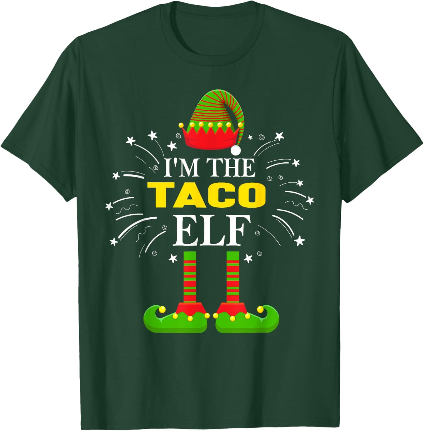 I'm The Taco Elf Matching Funny Family Elf Christmas Gifts T-Shirt - T-Shirt | Forest