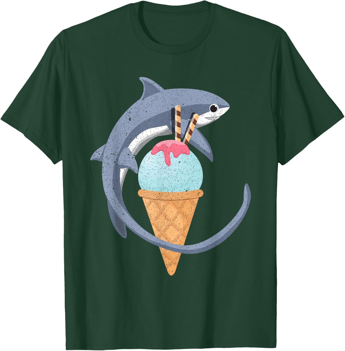 Thresher Shark Shirt T Shirt Sharks & Ice Cream Men Women Girls Kids T-Shirt - T-Shirt | Forest
