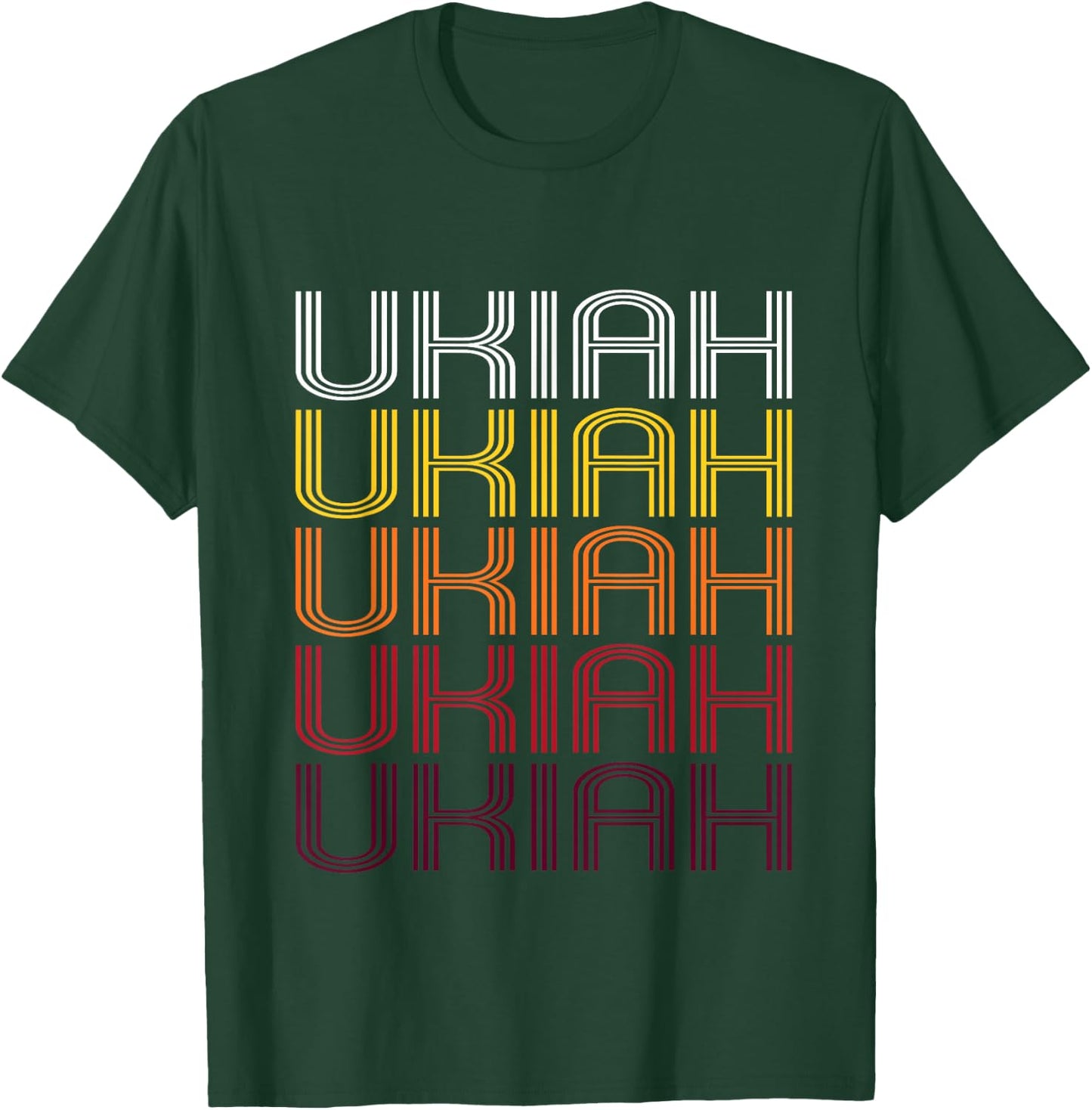 Ukiah, CA | Vintage Style California T-Shirt - T-Shirt | Forest