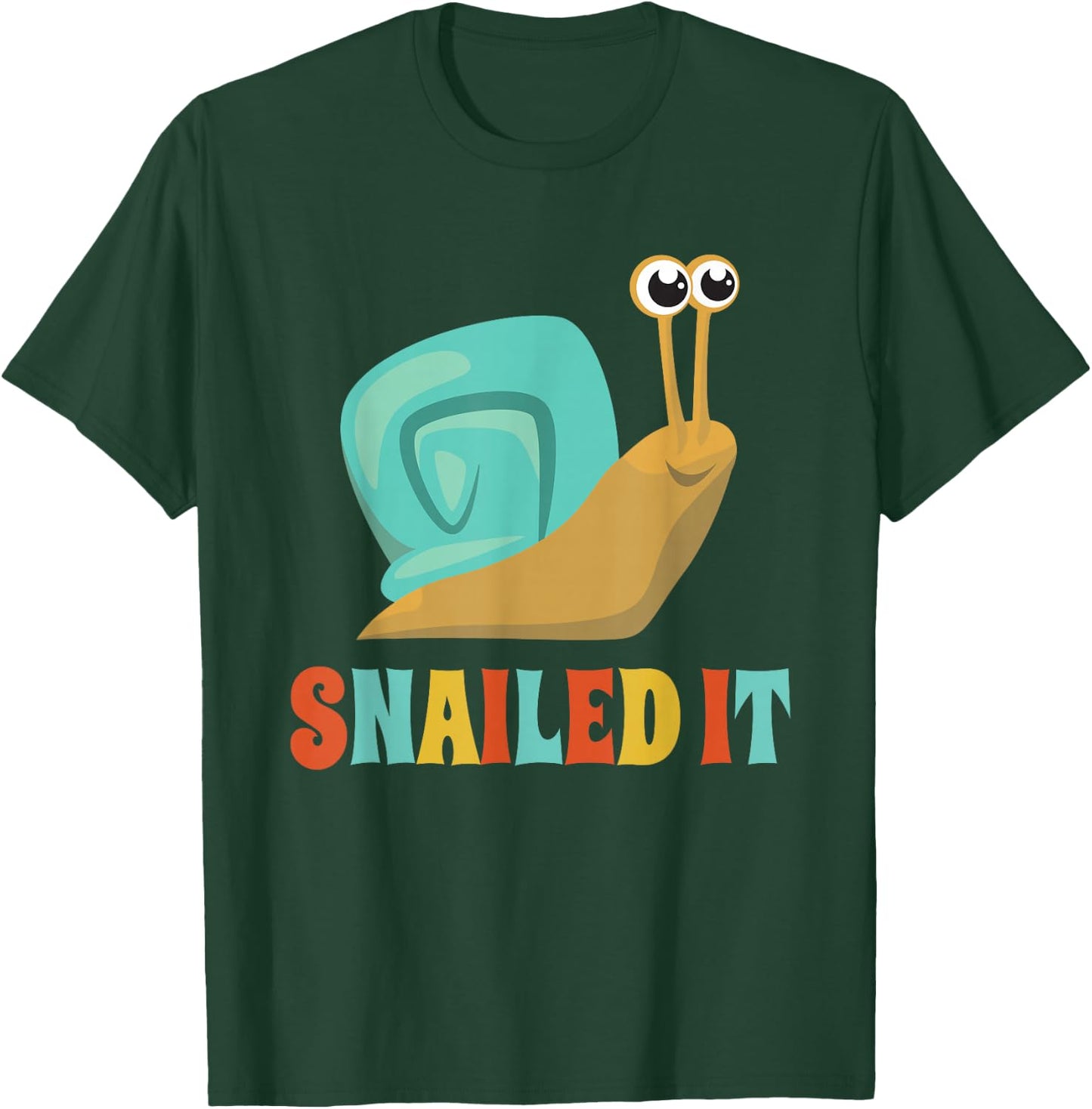Funny Cute Snail Lover Snails Gift Snailed It T-Shirt - T-Shirt | Forest