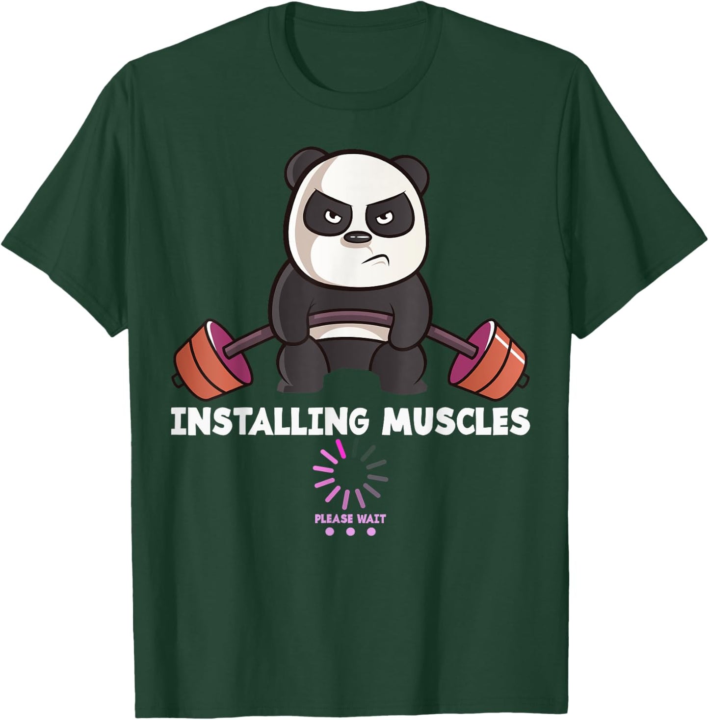 Panda Weightlifting Gym Workout Humor Deadlift Inspirational T-Shirt - T-Shirt | Forest