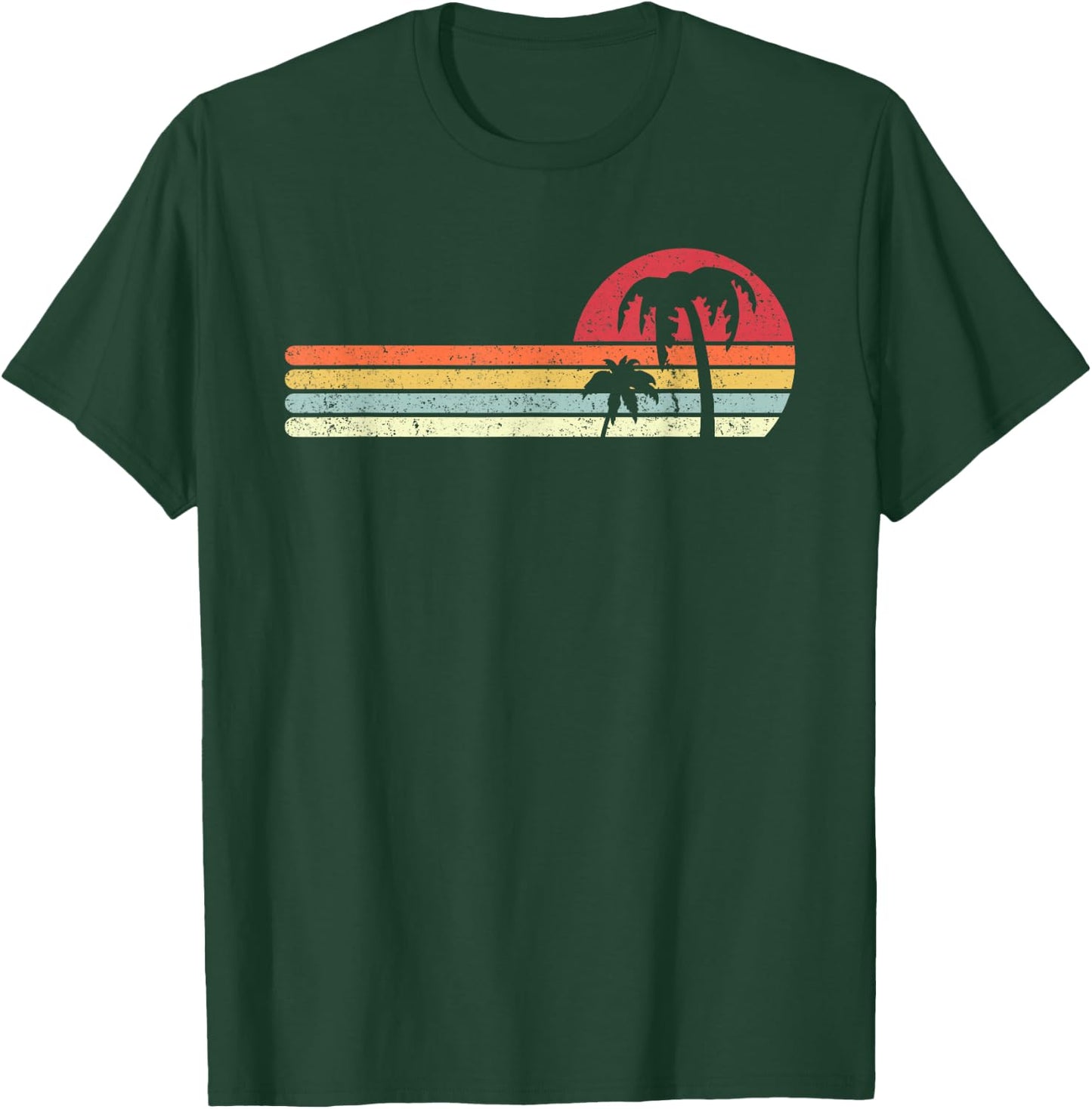 Palm Tree Shirt. Retro Style Tropical Beach T-Shirt - T-Shirt | Forest