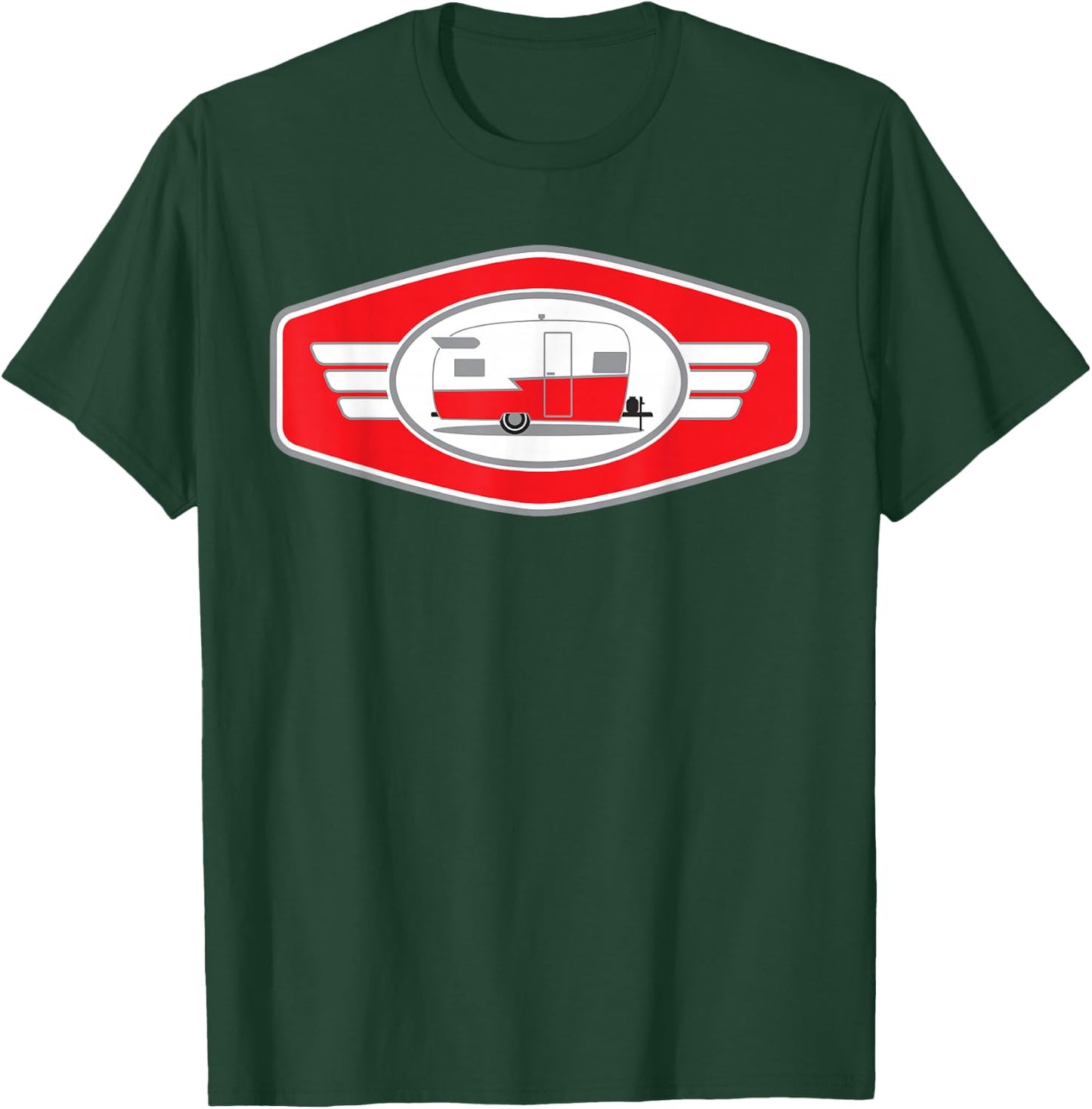 Vintage Shasta Camper Trailer - Red/White T-Shirt - T-Shirt | Forest