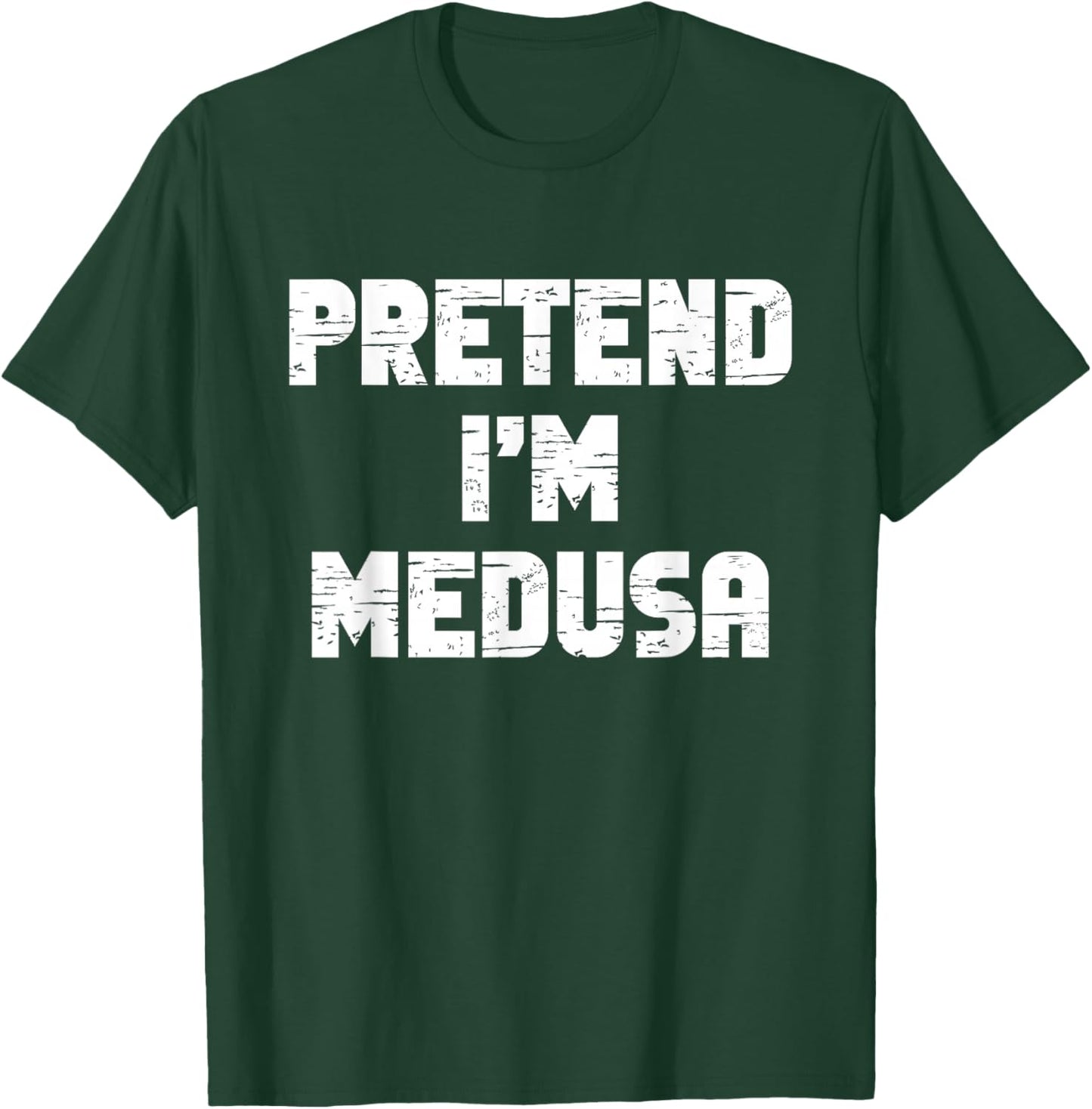 Halloween Pretend I'm Medusa Costume Funny Lazy Adult Kids T-Shirt - T-Shirt | Forest