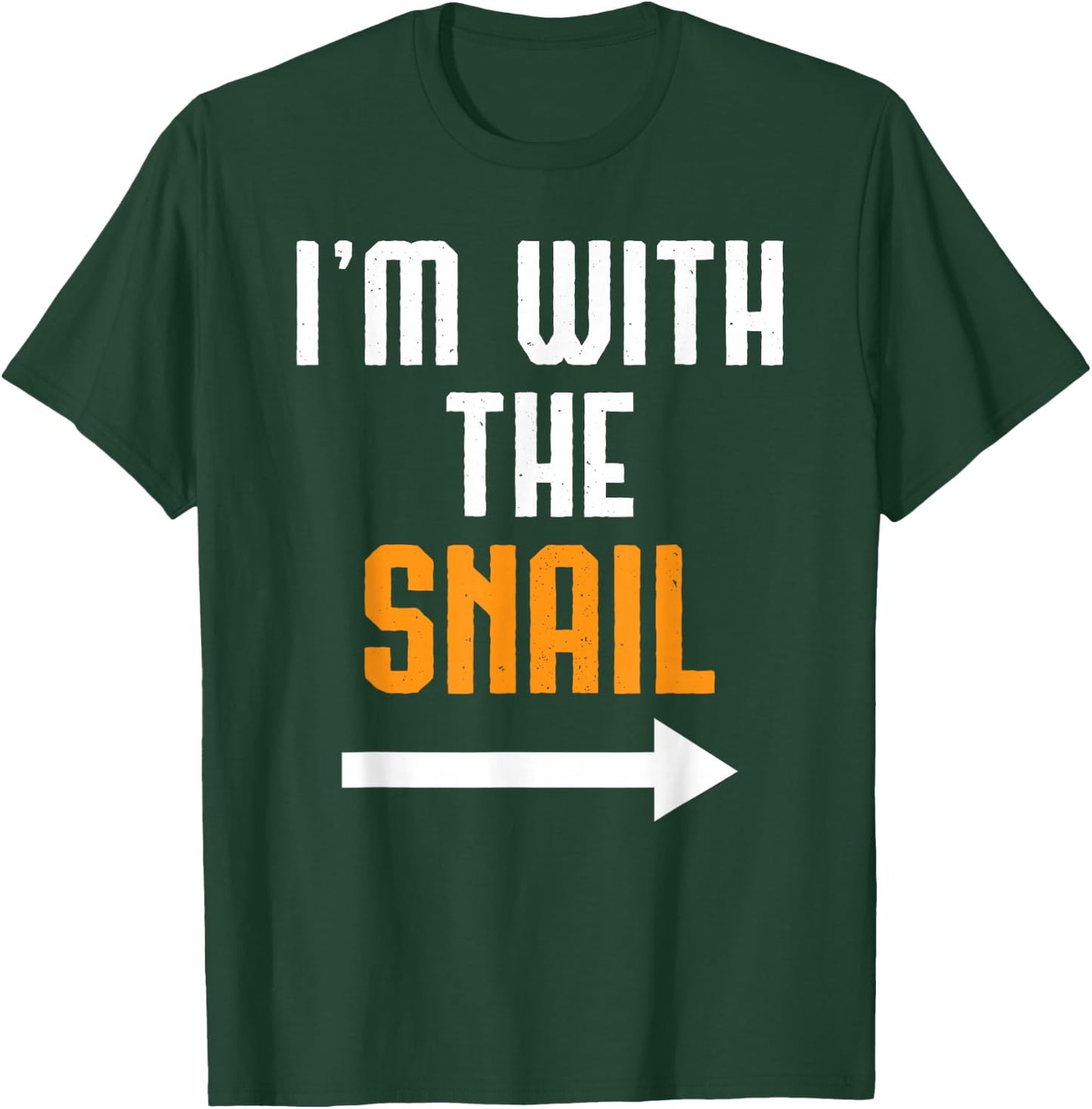 I'm With The Snail Shirt Costume Funny Halloween Couple T-Shirt - T-Shirt | Forest