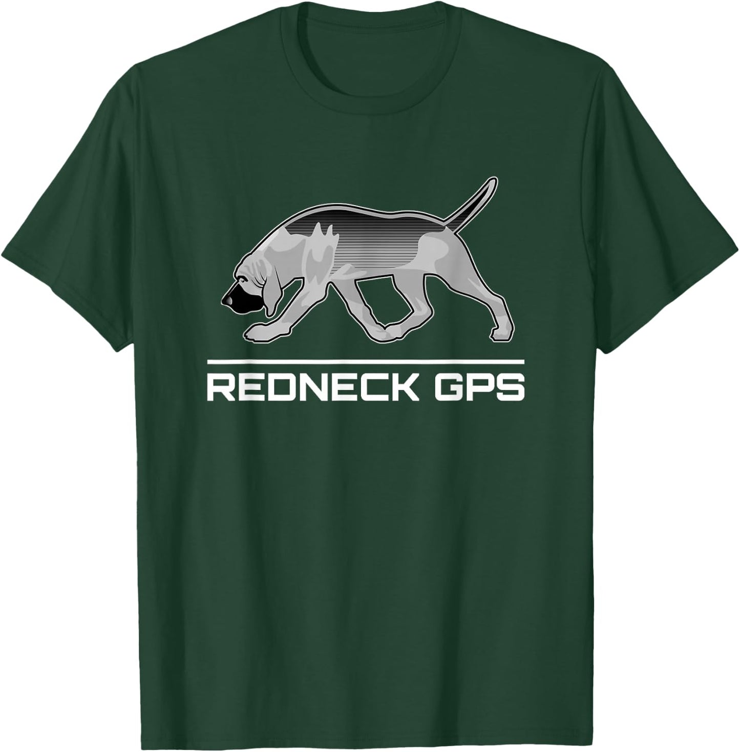 Bloodhound Dog Lovers Shirt and Gift Co. Funny Bloodhound Dog Tracking Reckneck Black Adult Cotton Blend T-Shirt - T-Shirt | Forest