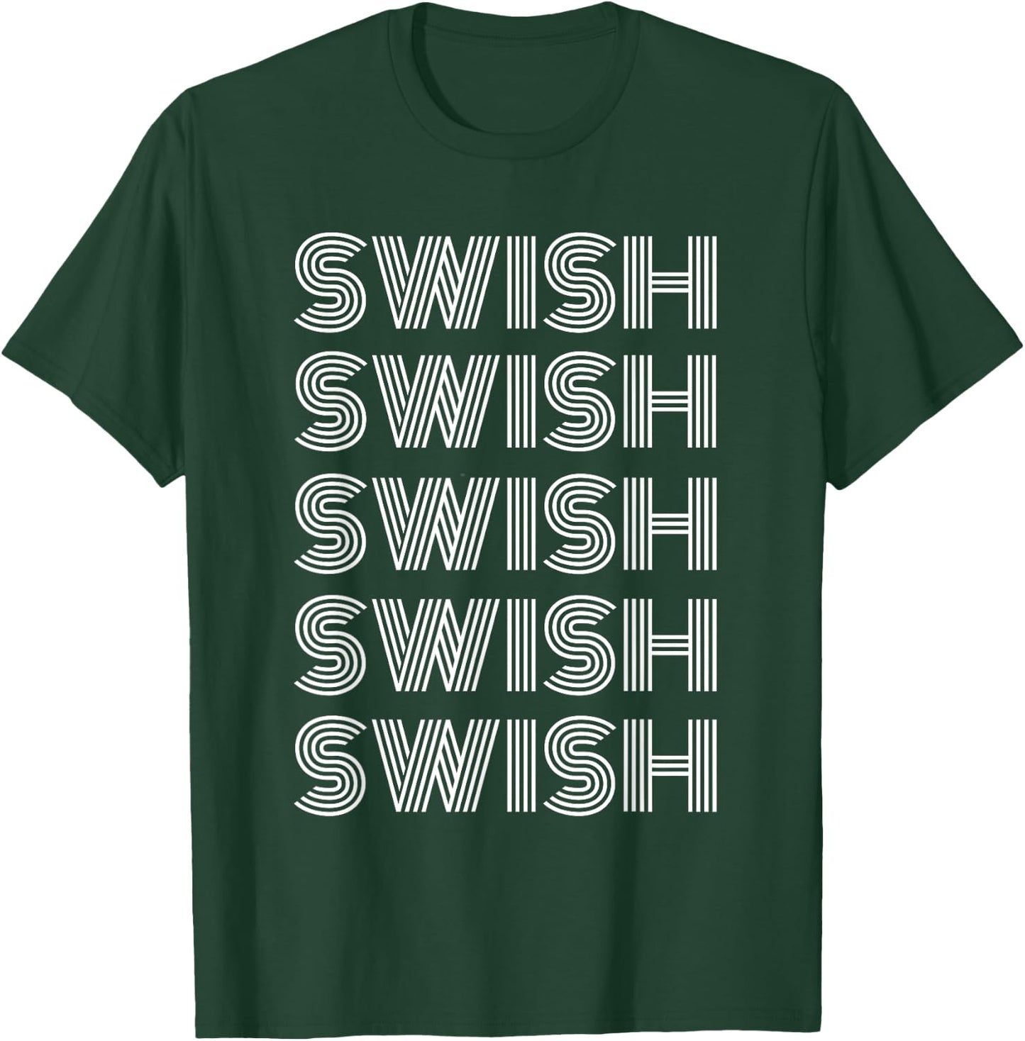 Swish Cool Basketball Game Day Fans Players T-Shirt - T-Shirt | Forest