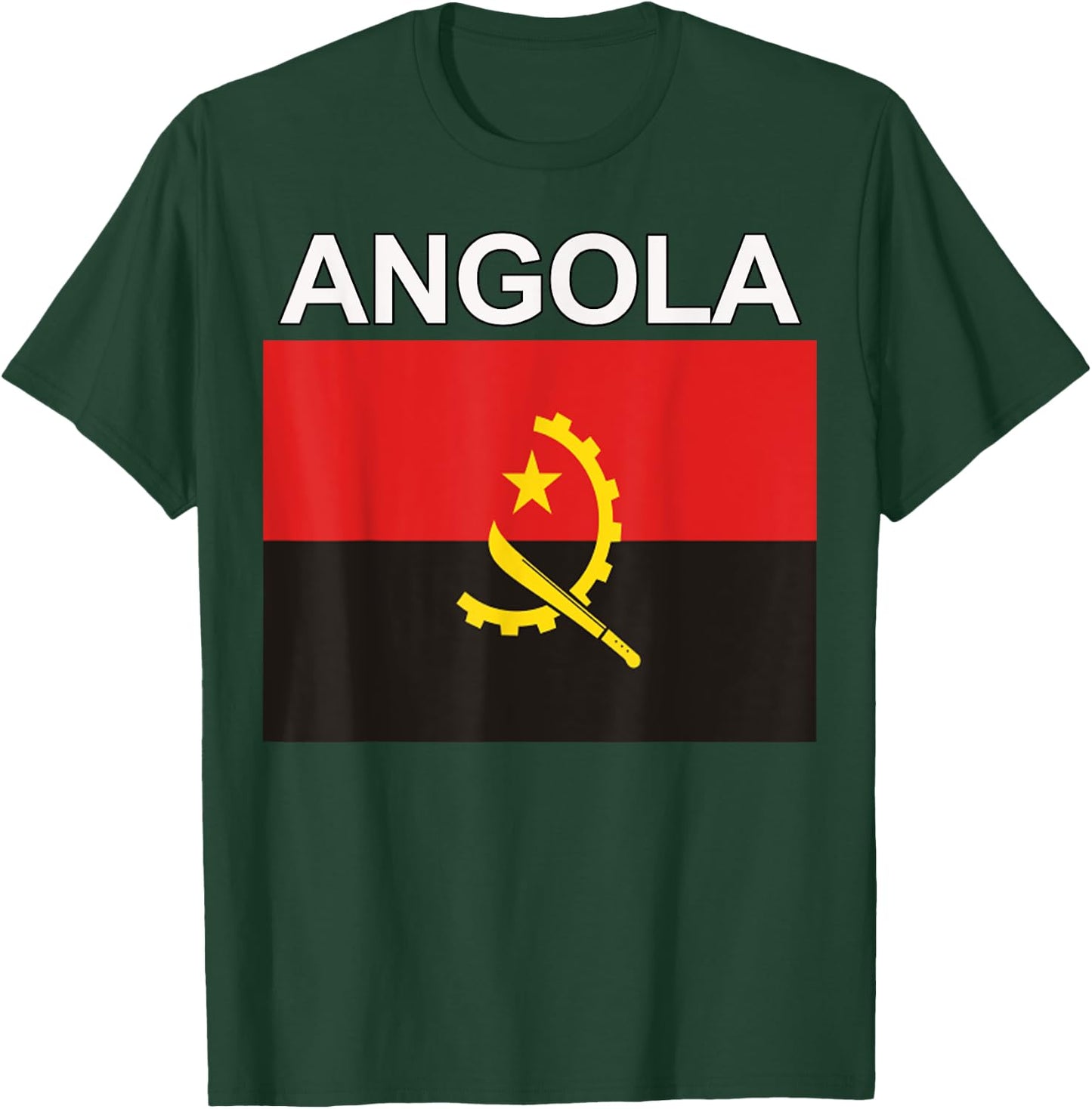 Angola Pride Angolan Flag Heritage T-Shirt - T-Shirt | Forest