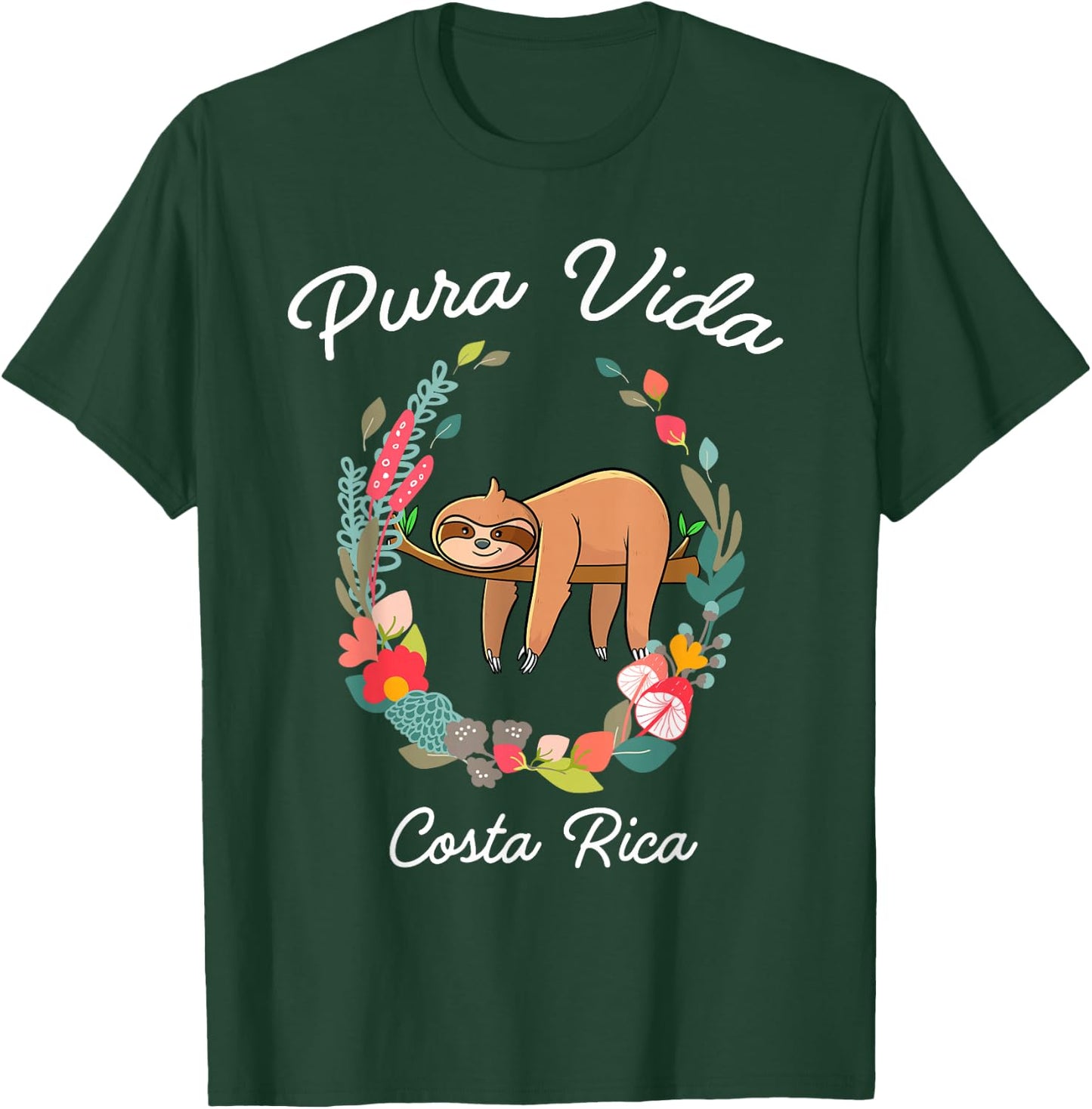 Costa Rica Pura Vida Sloth T-Shirt - T-Shirt | Forest