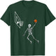 Vintage Skeleton Basketball Player Dunking Hoop Halloween T-Shirt - T-Shirt | Forest