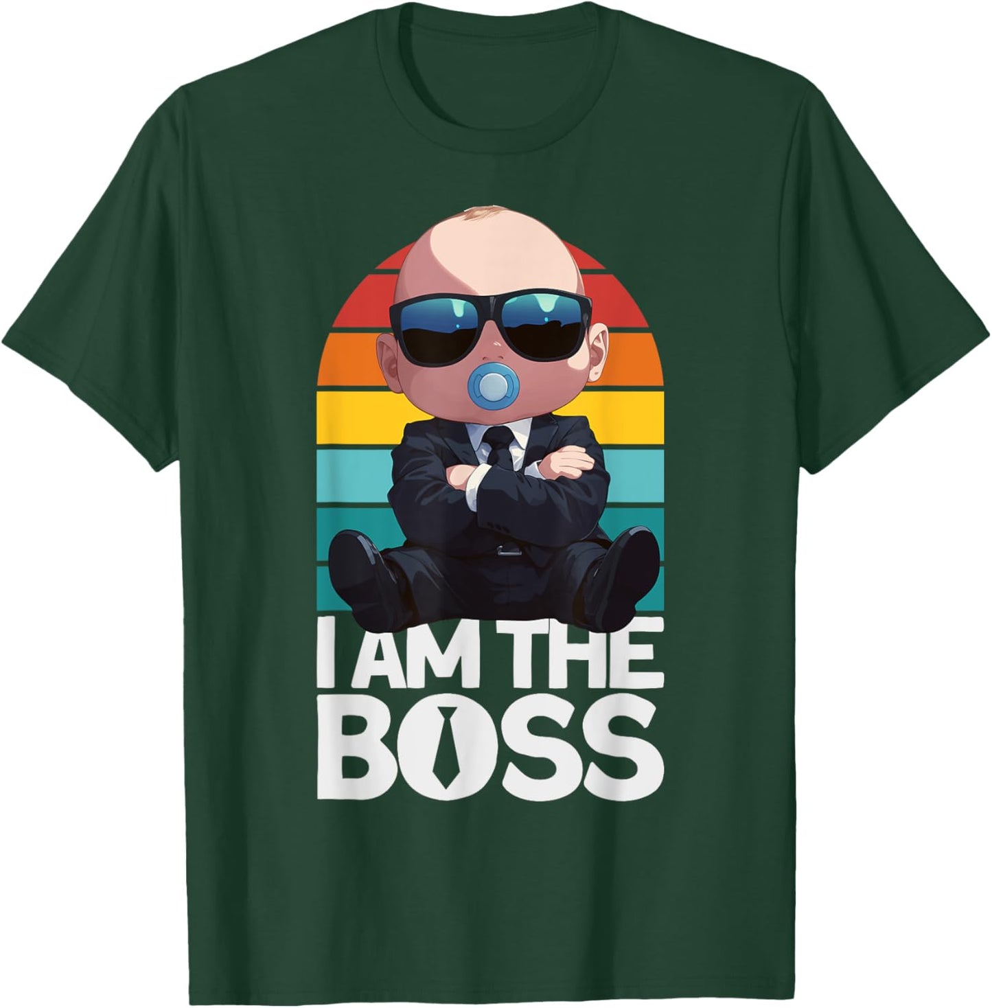 Baby Boss "I Am The Boss" Retro Like A Boss Kids T-Shirt - T-Shirt | Forest