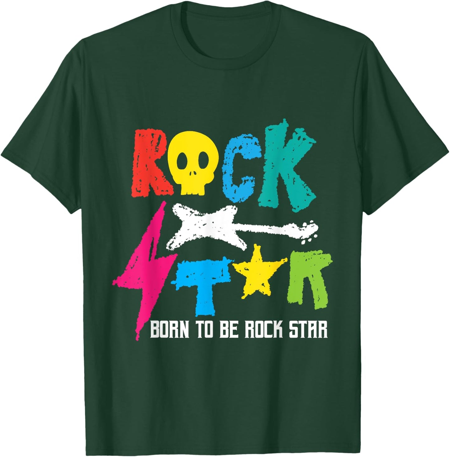 Rockstar Born to Be Rockstar Music Funny Gift Small T-Shirt - T-Shirt | Forest