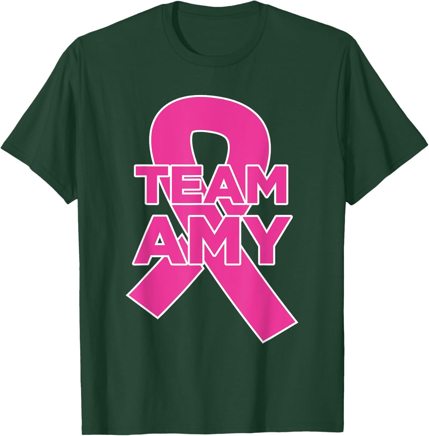 Team Amy - Breast Cancer Awareness T-Shirt - T-Shirt | Forest