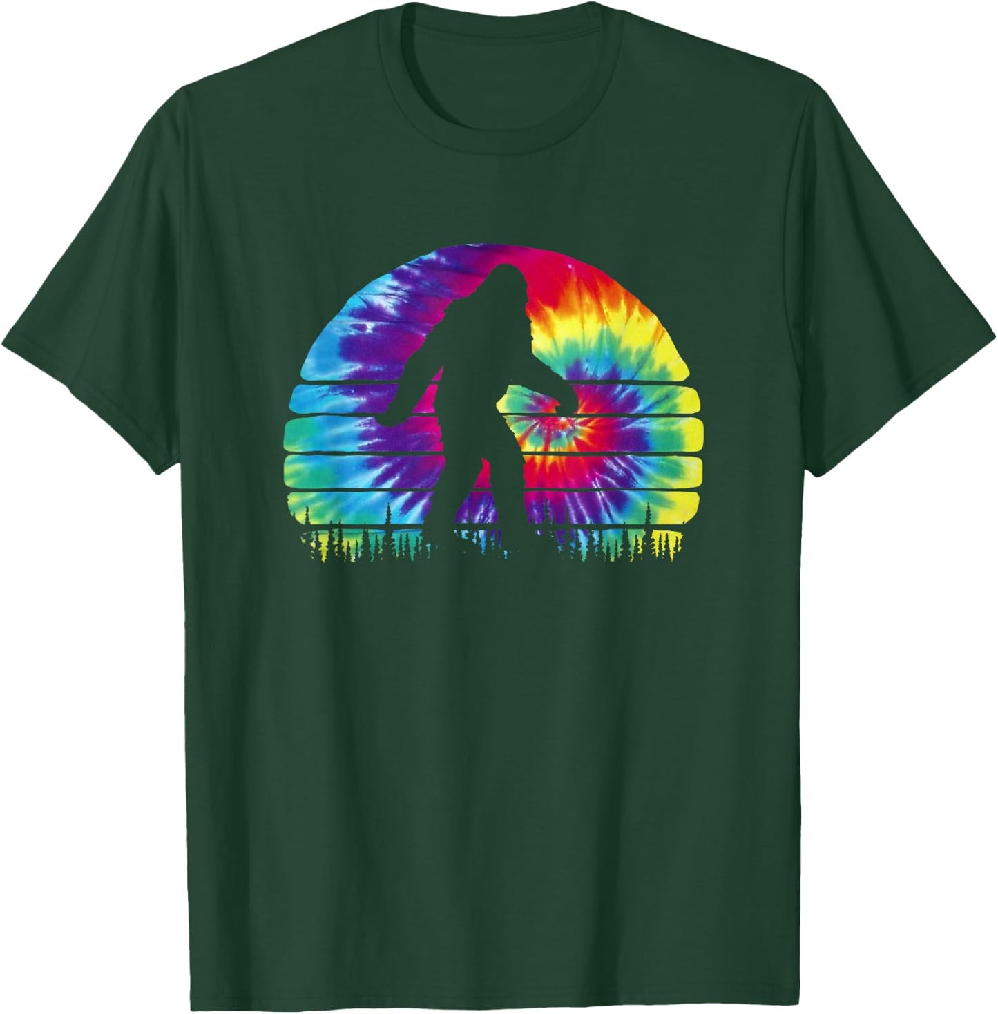 Believe in Bigfoot Tie Dye Design - Hippie Sasquatch T-Shirt - T-Shirt | Forest