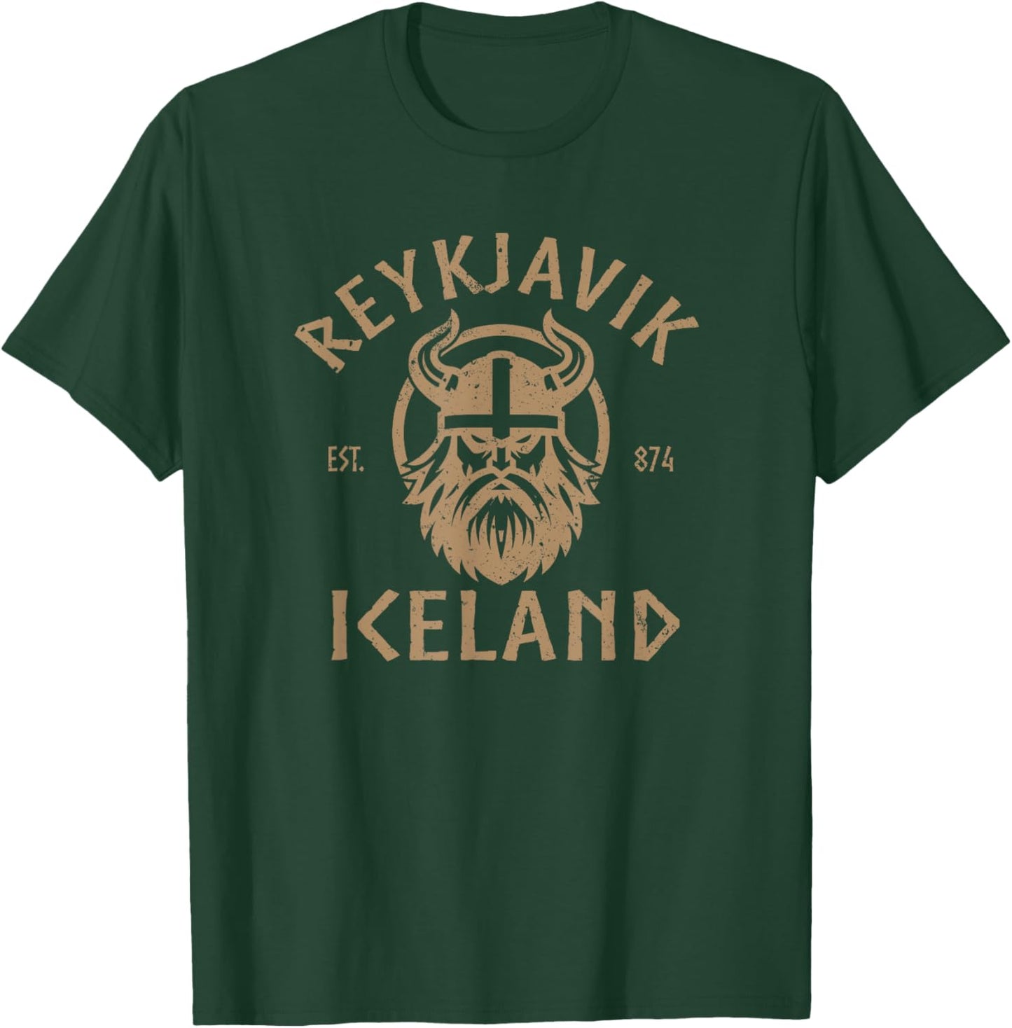 Reykjavík Iceland Viking Grapic T-Shirt - T-Shirt | Forest