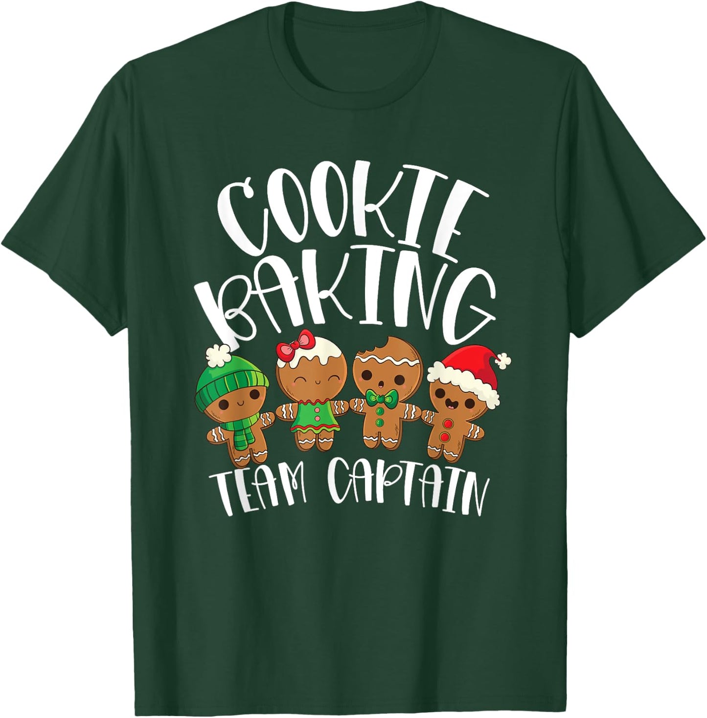 Cookie Baking Team Captain Christmas bakers Gingerbread Gift T-Shirt - T-Shirt | Forest