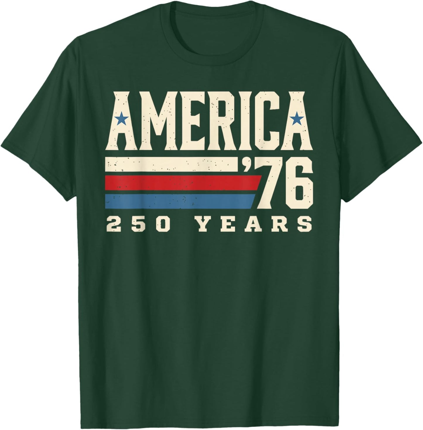 American 250 Years 1776 2026 250th Anniversary Patriotic US T-Shirt - T-Shirt | Forest