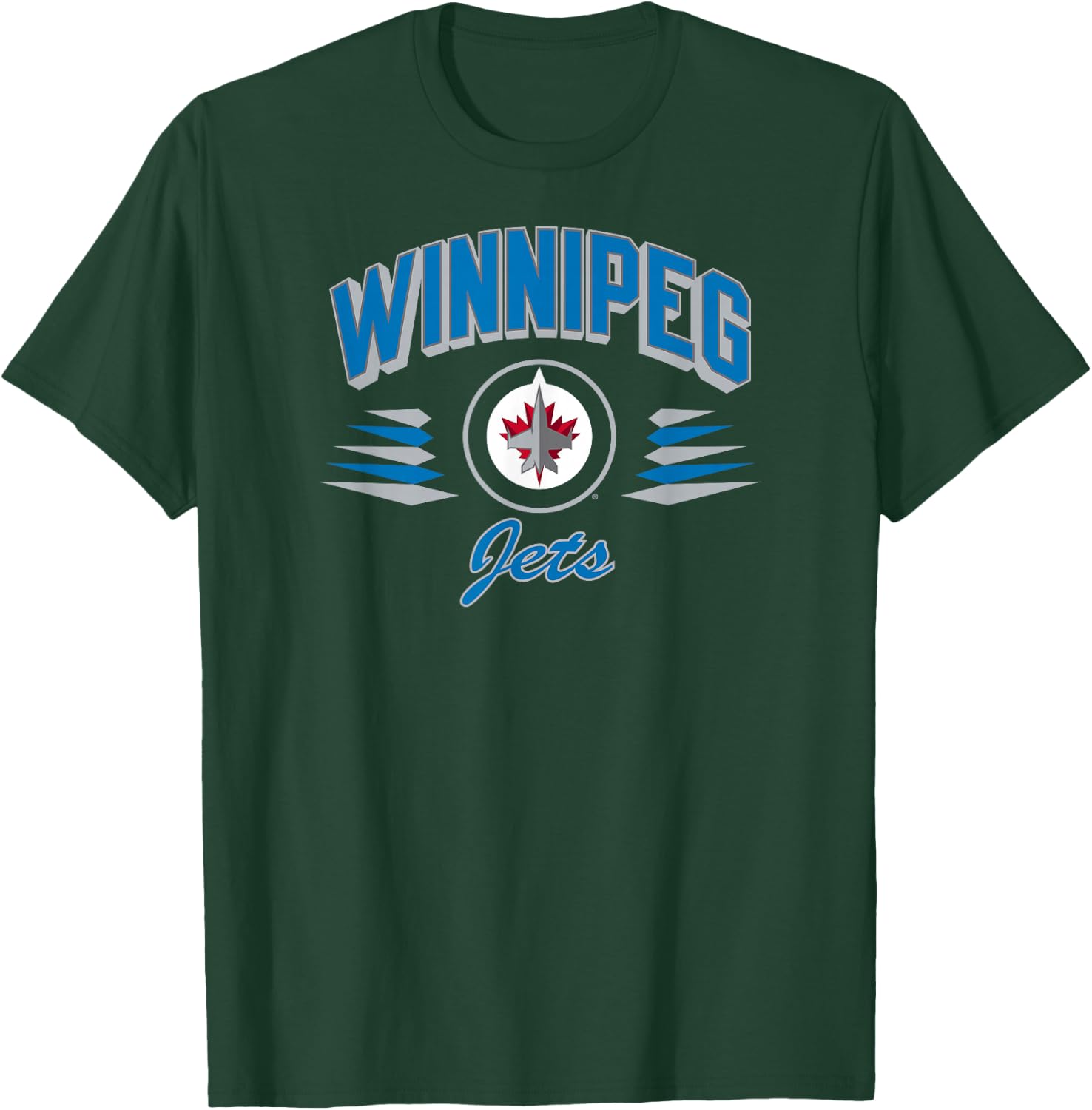 Winnipeg Jets Retro Diamond Navy Officially Licensed T-Shirt - T-Shirt | Forest