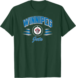 Winnipeg Jets Retro Diamond Navy Officially Licensed T-Shirt - T-Shirt | Forest