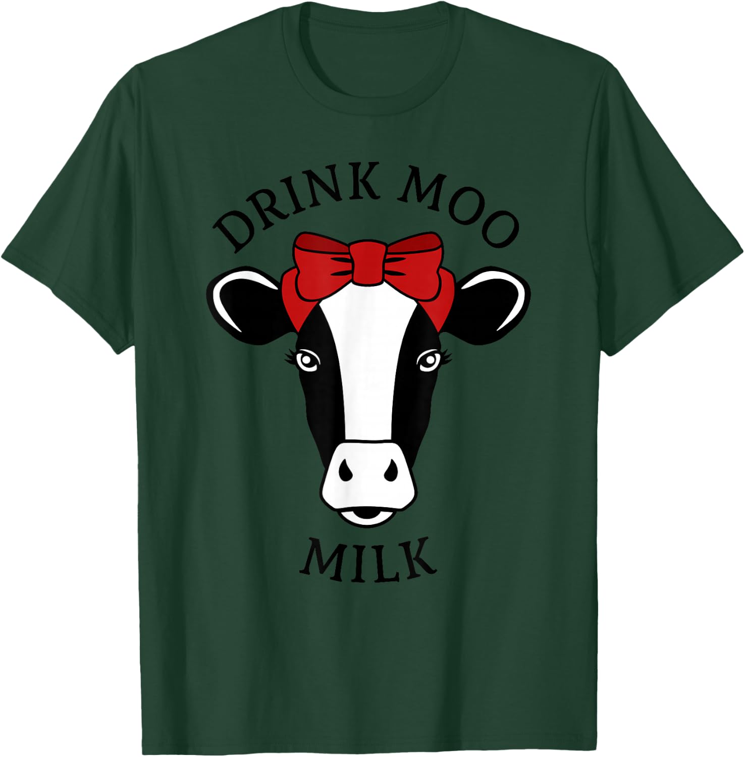 Fun Milk Lover National Milk Lover Drink Moo Milk Gift T-Shirt - T-Shirt | Forest