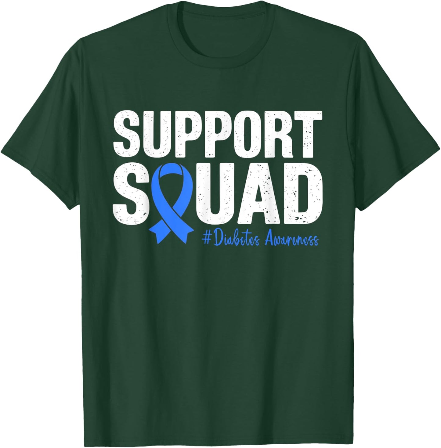 Type 1 Diabetes Warrior Support Squad Diabetes Awareness T-Shirt - T-Shirt | Forest