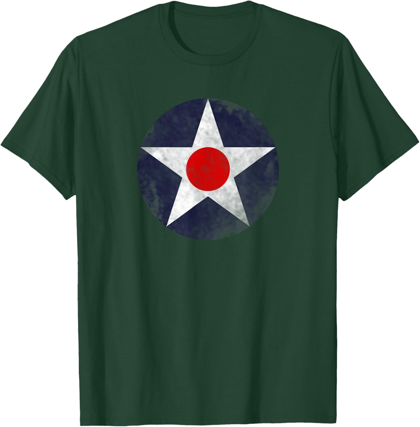 US Aircraft Star Roundel (Weathered) T-Shirt - T-Shirt | Forest