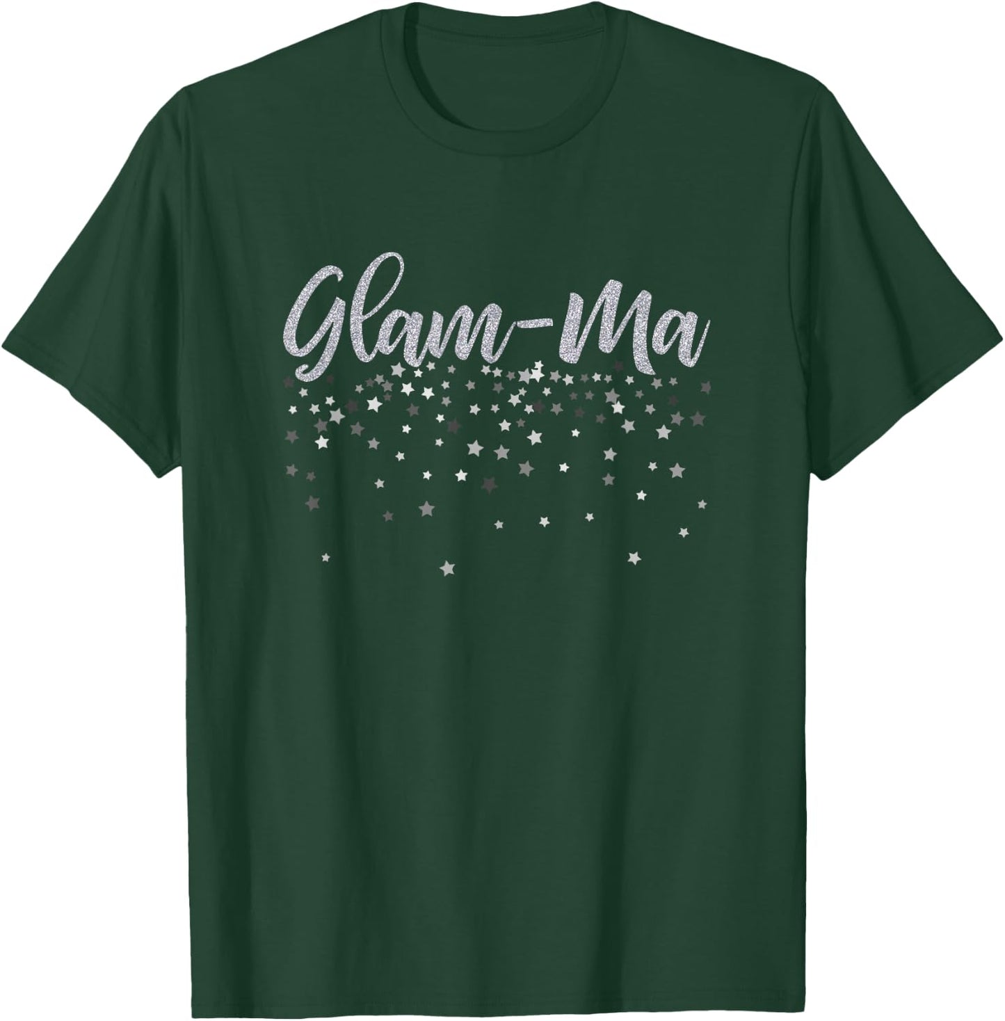 Glam-Ma Grandmother , Silver Stars Design Gift T-Shirt - T-Shirt | Forest