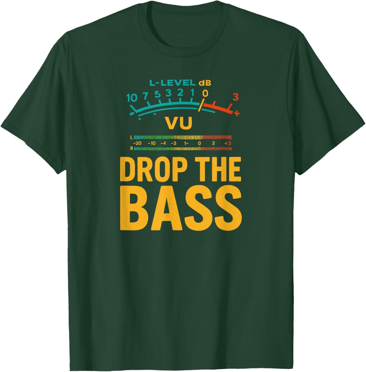 Retro VU Meter Vintage Hi-Fi Audio Stereo Music Sound T-Shirt - T-Shirt | Forest