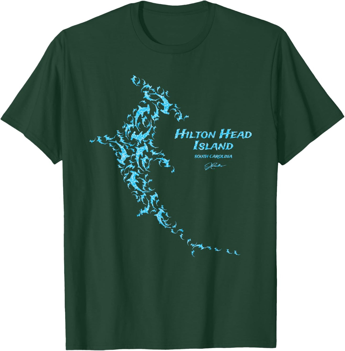 JCombs: Hilton Head Island, SC, Hammerhead School T-Shirt - T-Shirt | Forest