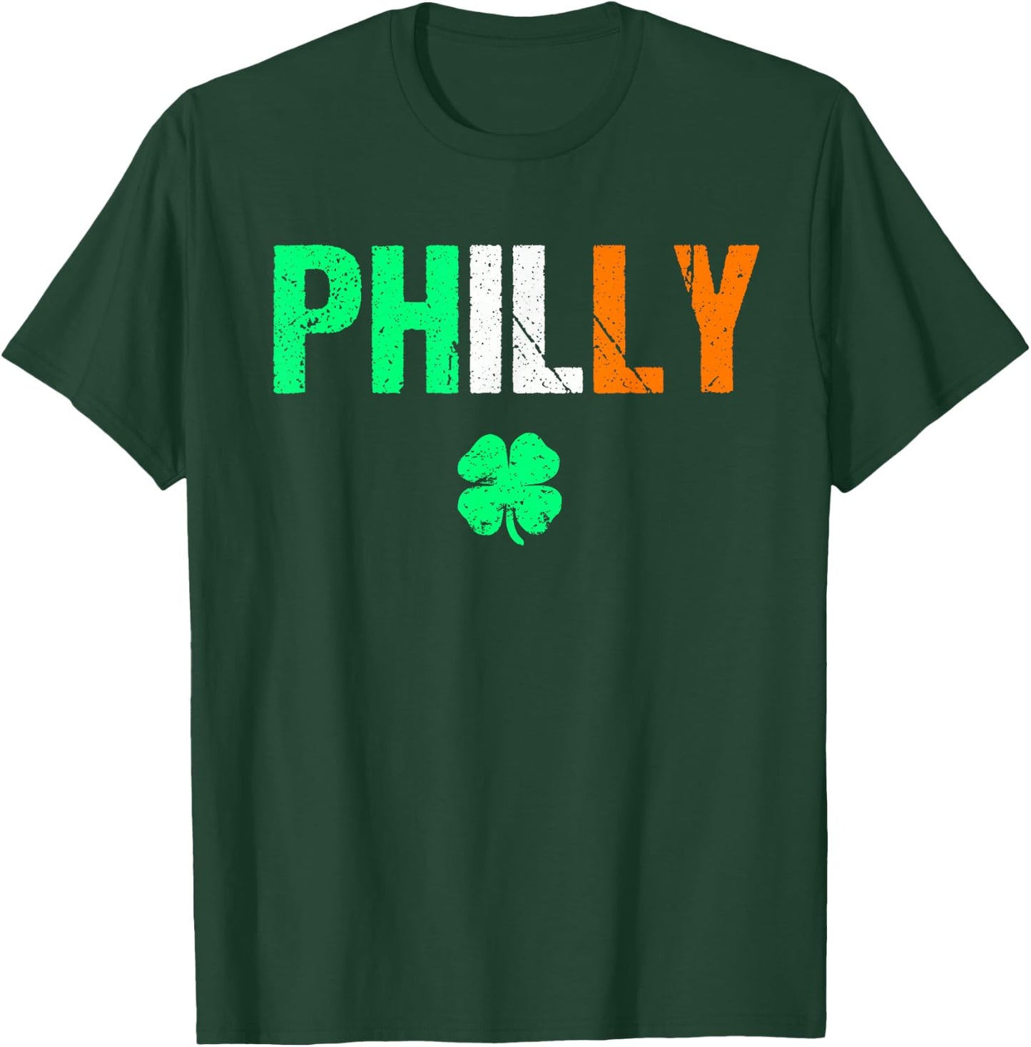Philly Irish Shirt | Philadelphia Saint Patrick's Day T-Shirt - T-Shirt | Forest